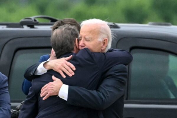 President Biden Hugging His Son