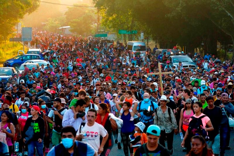 Caravan of immigrants