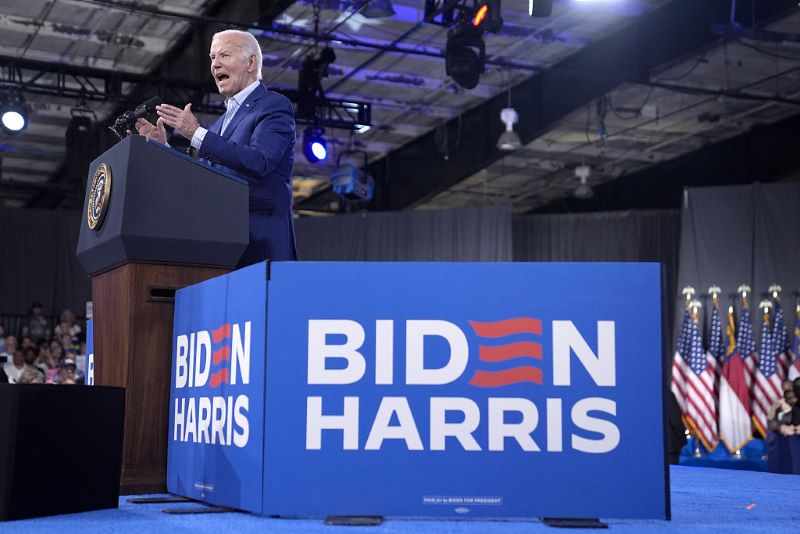 President Joe Biden attends campaign rally