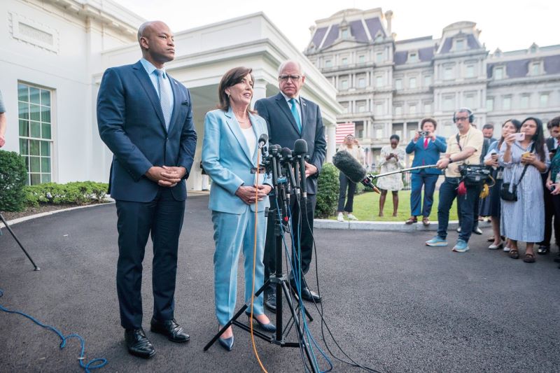 Three Democratic governors express support for Biden