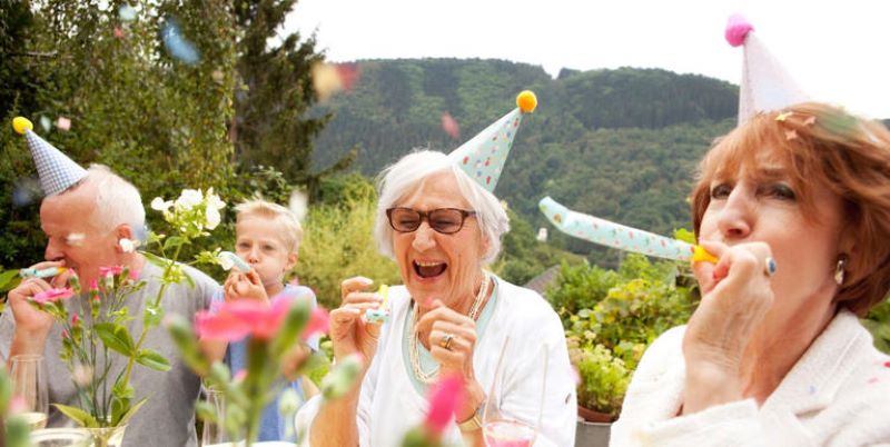 Happy moments for the elderly