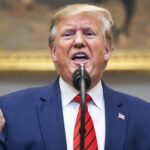 Trump giving a speech