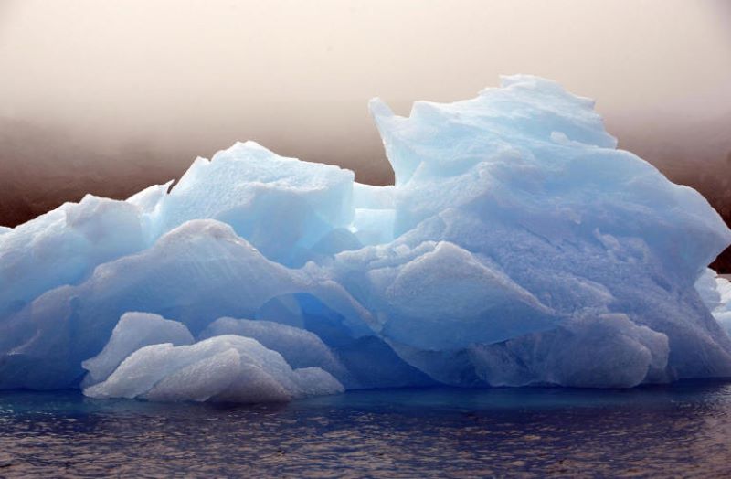 The world's largest iceberg drifts through the Southern Ocean.