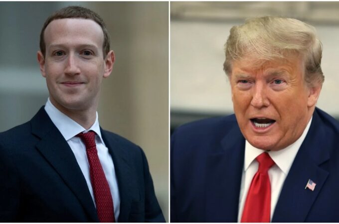 Mark Zuckerberg and Donald Trump