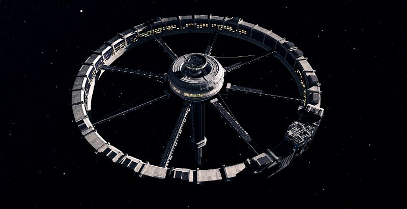 Sci-fi ring-shaped space station