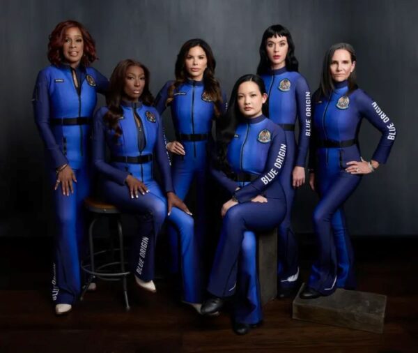 Six women aboard the new shepard spacecraft