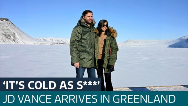 Vance arrives in greenland