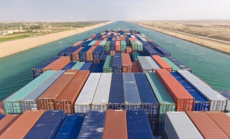 Suez Canal container ship