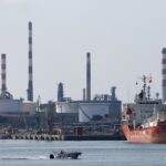 Oil Refinery and Oil Tanker