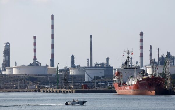 Oil Refinery and Oil Tanker