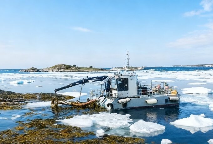 Ships engaged in seaweed