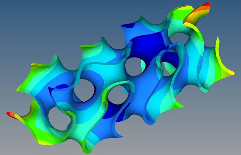 Triply periodic minimum surface structure