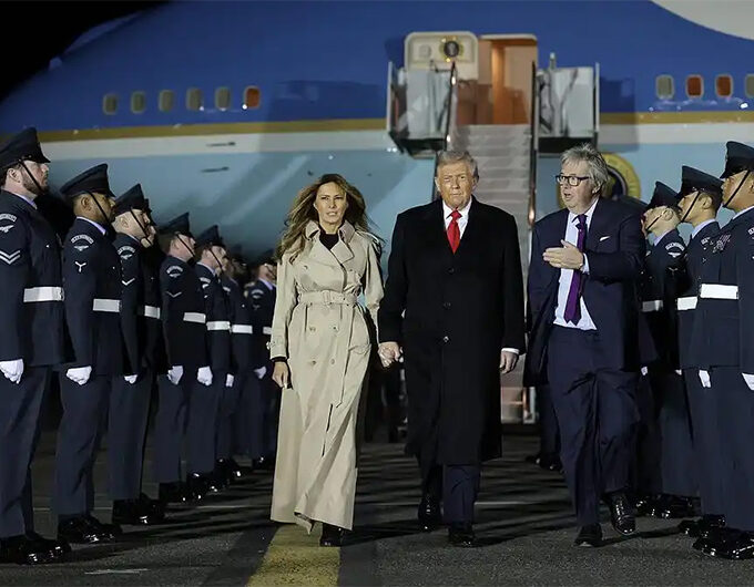 Trump and his wife visit the UK