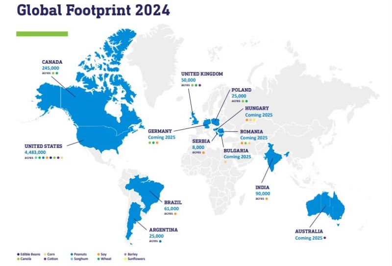 ADM global footprint 2024 map