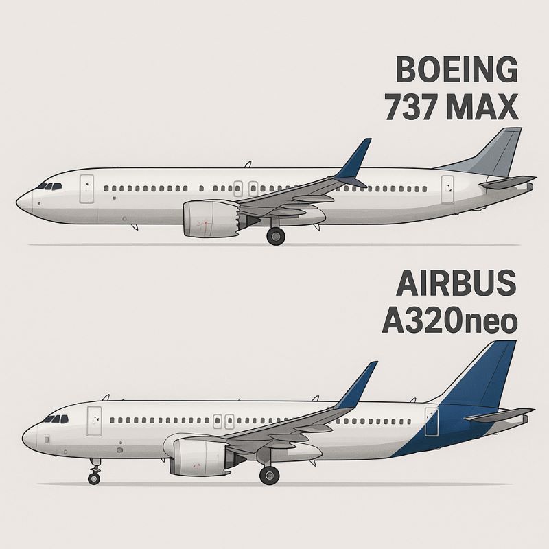 Boeing 737 MAX series and airbus A320 neo