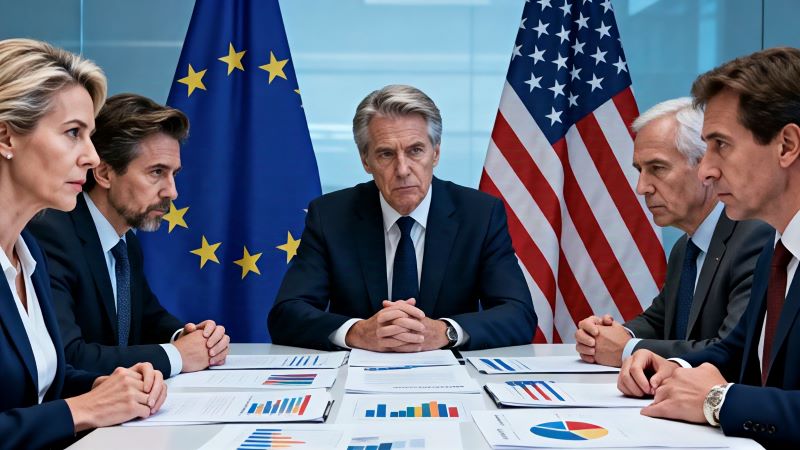 European and American leaders at meeting
