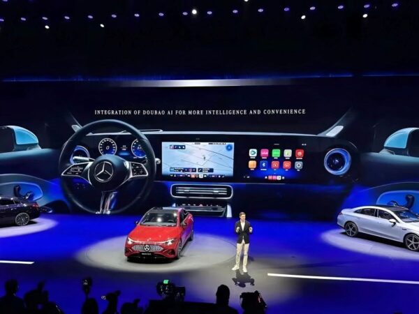 Mercedes-benz car launch event with doubao