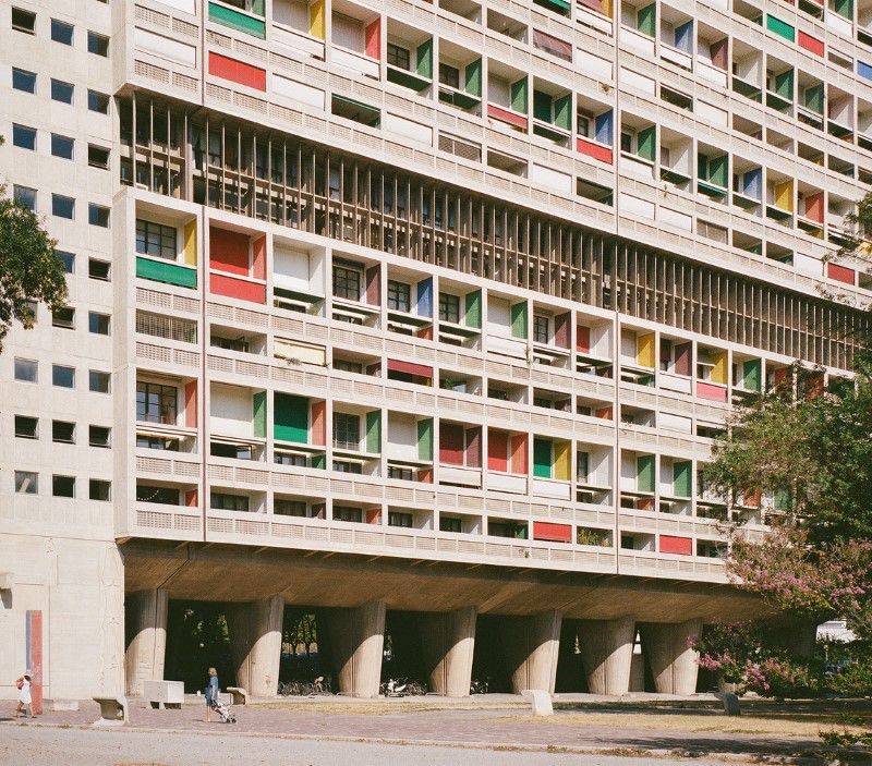 Facade of le corbusier’s unite d'habitation
