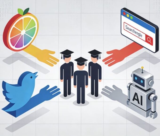 Graduates connected to tech elements