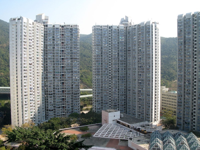 High-density residential towers in hong kong