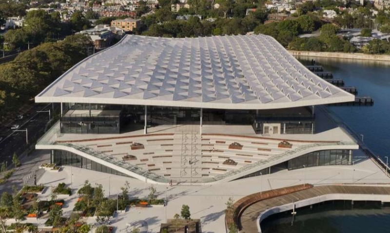 Large wave-shaped roof