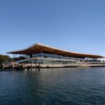 Daytime exterior of sydney fish market waterfront building