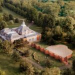 Serpentine gallery pavilion with historic kensington palace in london