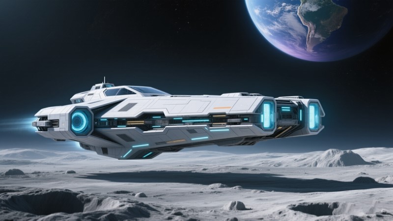 Unmanned moon landing by starship